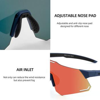 Preview: ROCKBROS | Polarisierte Sportbrille – UV400 Schutz, TR-Rahmen, Blau für Damen und Herren